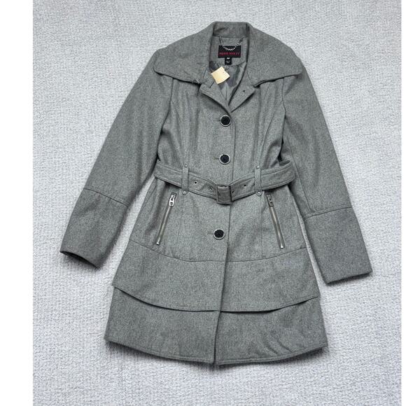 Miss Sixty Women's Gray Wool Blend Coat Size M 32382 - Picture 1 of 3